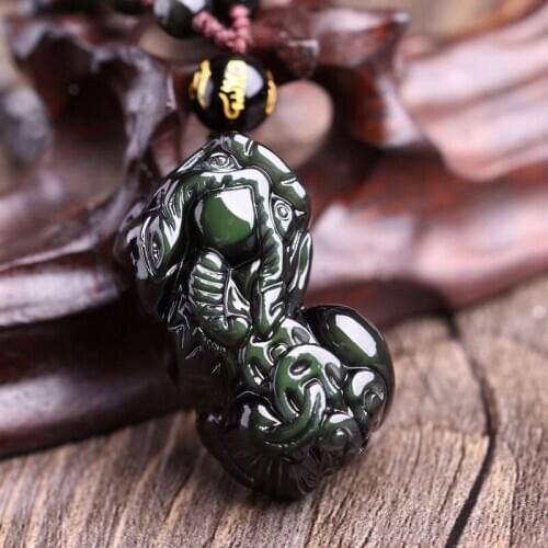 2019 NATURAL GOLD METEORITE RAINBOW OBSIDIAN BRAVE TROOPS PENDANT FOR MEN WOMEN GOLD OBSIDIAN PENDANT NECKLACE WITH BEADS CHAIN