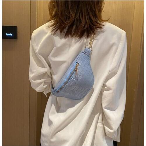 2021 Fashion Women Waist Bag New Belt Bag Women Waist Pack PU Chest Bag