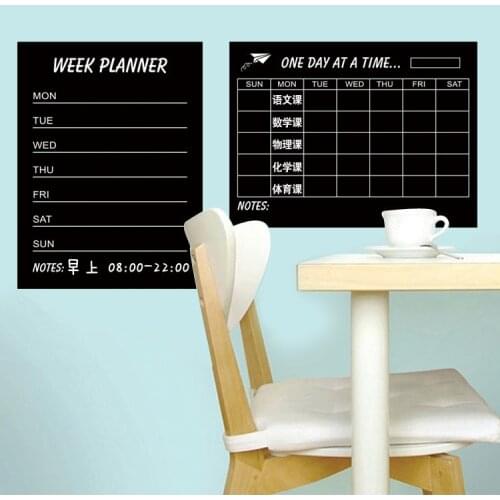 45*60cm Two styles of environmental protection blackboard stickers wholesale with 4 chalk Field character PP soft blackboard