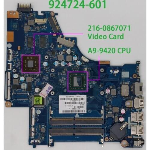 924724-601 924724-001 LA-E841P w 520/2GB GPU w A9-9420 CPU for HP Laptop 15-bw Series Notebook PC Motherbaord Mainboard