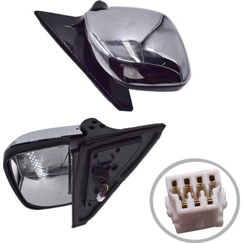 1 Pair Side Review Door Mirror for MItsubishi Pajero V73 V75 V77 V78 7632A557 7632A558 Electric Control Fold 7 Wires Taiwan