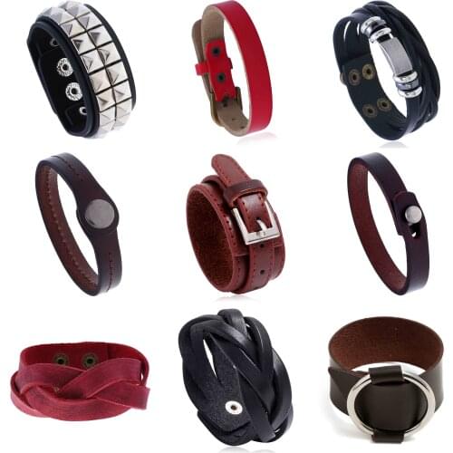 2021 new Fashion Leather Infinity Cowboy Bohemian Wrap Bracelets Bangle For Women men goth pendant Couples Jewelry friend gifts