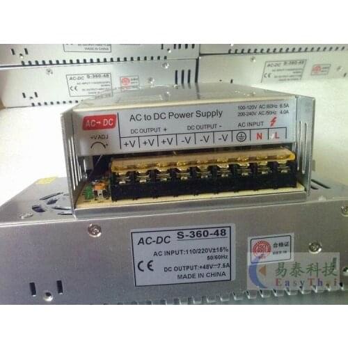 Whole 360W AC to DC Power Supply Specifically designed for industry big power application driver and motor output 48V/7.5A