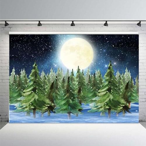 MEHOFOTO Photography Backdrops Christmas Backdrop Decoration Birthday Party Fotografia Photo Backgrounds Winter Tress Snowflake