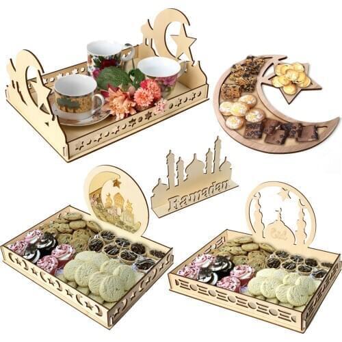 PATIMATE Wooden Pendant EID Mubarak Ramadan Decoration For Home Kareem Ramadan And Eid Decor Eid AL Adha Islamic Muslim Decor