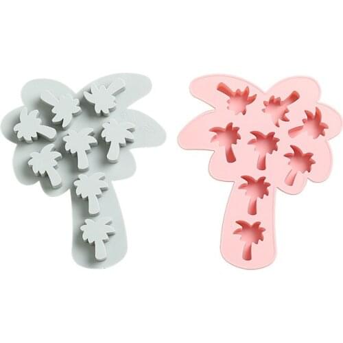 Chocolate DIY Baking Mold Silicone Palm Tree Maple Leaf Ice Cube Coconut Tree Ice Cube Mold Fondant Molds Cake Decorating Tools