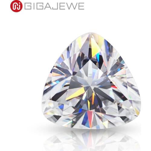 GIGAJEWE Hand-Cutting Trillion White TOP D VVS1 Moissanite Premium Gems Loose Diamond Test Passed Gemstone For Jewelry Making