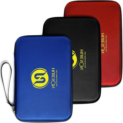Huieson Professional Portable Square Table Tennis Racket Bag Ping Pong Bat Waterproof Large-capacity Hard Bag Cover