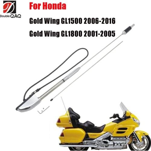 For Honda Glodwing GL1800 GL1500 GL1800P GL1800HPNA Audio Comfort Navi GL1800A 2001-2014 Motorcycle Chrome Antenna Kit