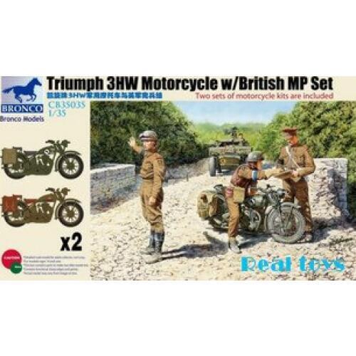 Bronco MODEL CB35035 1/35 Triumph 3HW Motorcycle & British MP
