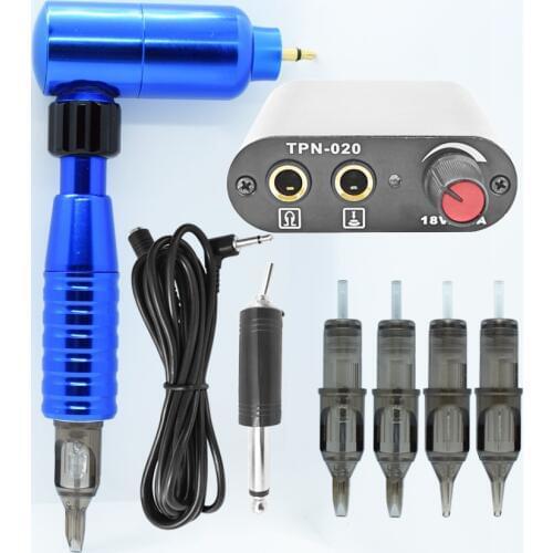 Professional Tattoo Machine Kit Tattoo Power Supply Rotary Pen With Cartridges Needles For Permanent Makeup Tattoo Modules