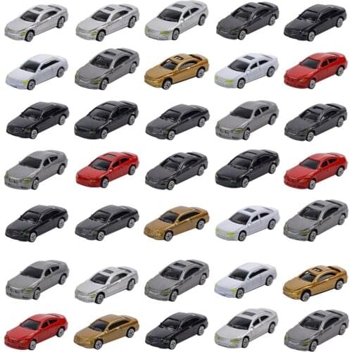 Set of 50 Assorted HO Scale Model Car Toy Miniature Layout Raliway Scence