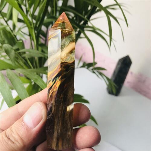 Natural hexagonal column crystal point mineral ornament healing wand home decor DIY gift decor