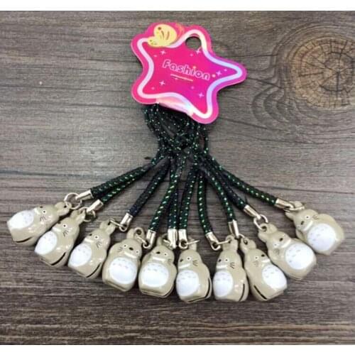 New 50 pcs My Neighbor Totoro Lovely Jingle Bells,Christmas Decoration,Cartoon Lanyard Accessories Bell key Chains H--134