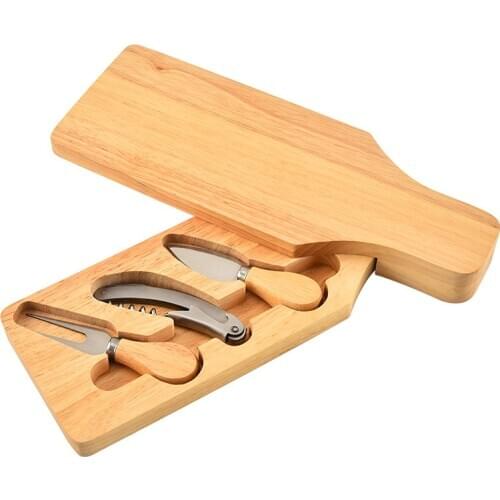 Cheese Knife Three-Piece Set with Wooden Box Japanese Cheese Knife Wooden Handle Cheese Knife Set