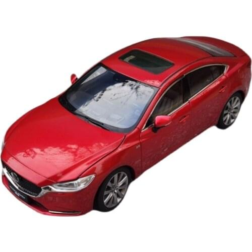 Original factory 1:18 Mazda Atenza 2019 red/white diecast toy car Vehicle model for gift, collection