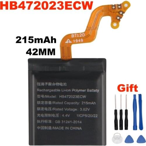 Original Battery HB472023ECW 215mAh Batteries For huawei GT2 smartwatch GT 2 42MM Battery New Authentic Battery + Tools