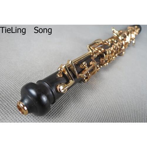 Professional Ebony concert semiautomatic student oboe,gold-plating C key