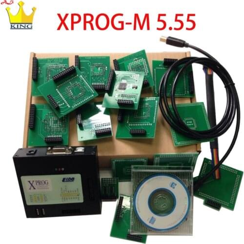 Promotion X Prog-M Xprog m V5.55 ECU Chip Tunning tool usb dongle full adapters metal Box 5.55 XPROG-M ECU Chip Programmer