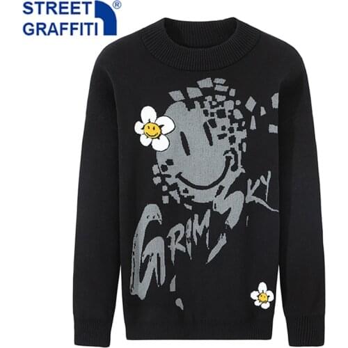 Men Autumn New Casual Cotton Hip Hop Sweater Pullovers Men Spring Fashion O-Neck Knitted Sweater Jumpers Streetwear Sweaters