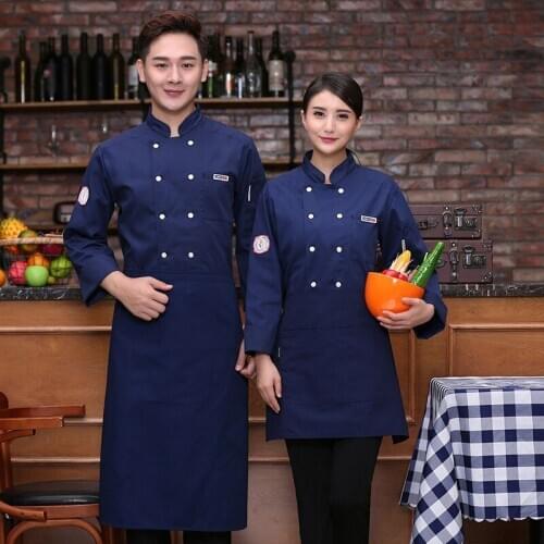 Long Sleeved Chef Uniform Work Clothes Kitchen Catering Food Services Tops Breathable Double Breasted Chef Jacket Chef Service