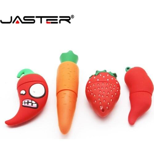 JASTER strawberry carrot model usb flash drive berries pendrive 8gb 16gb 32gb fruit pepper pendrives pepper memory stick