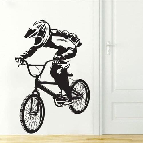 Bicycle Wall Decal Living Room Bike Race Cycling Teen Room BMX FREESTYLE Hobby Vinyl Wall Sticker Home Decor For Boys Room z3384