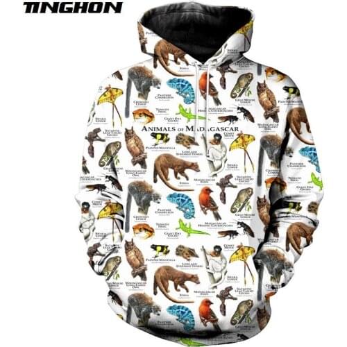 XS-7XL New Fashion Mens hoodies 3D Printed Animals Of Madagascar Hoodie Harajuku Casual streetwear sudadera hombre