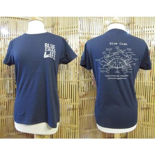 Funny Blue Crab Anatomy T-Shirt. Summer Cotton O-Neck Short Sleeve Mens T Shirt New S-3XL