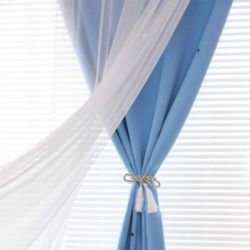 1pcs Punch-free Velcro Girl Fresh Wind Shading Bedroom Rental House Bay Window Partition Simple Curtain Mosquito Curtain F8368