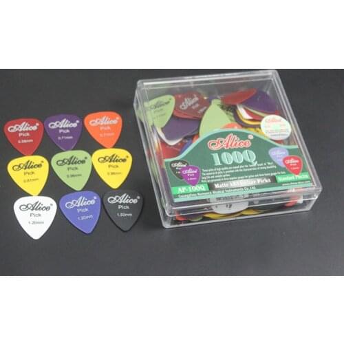 100pcs Alice Long Life Guitar Picks Plectrum Pick Various 6 Thickness (0.58mm/0.71mm/0.81mm/0.96mm/1.2mm/1.5 mm)