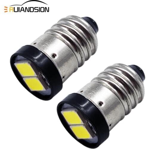2 pcs 5630 2SMD E10 Led 3V 6V 30lm signal lamp flashlight torchlight bulb Yellow White Pilot lamps long lasting