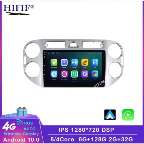 4G 8 core Car Radio Multimedia Video Player For VW Tiguan 2010 2011 2012 2013 2014 2015 2016 Android 10 GPS navigation unit