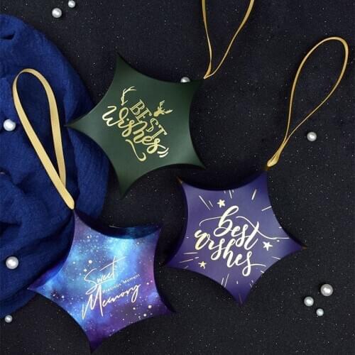 50pcs Star Shape Candy Box Starry Sky Thank You Wedding Favors Gift Box Package Baby Shower Birthday Party Favor Bags Xmas Gift