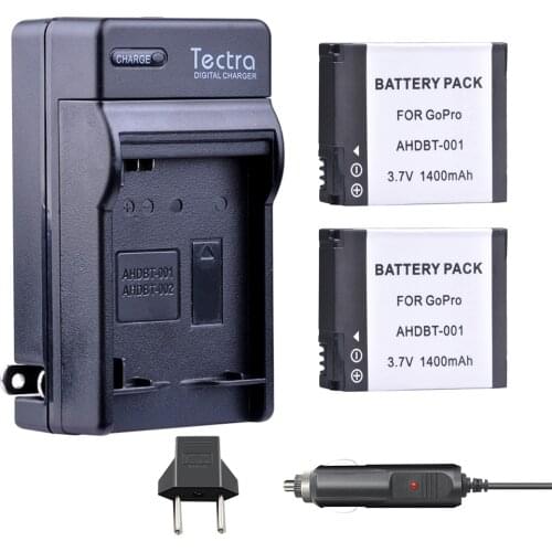 AHDBT-001 High-Capacity AHDBT-001/ 002 Battery+Single Charger for GoPro Go Pro HD Hero1 Hero2 Motorsports Surf Outdoor 960