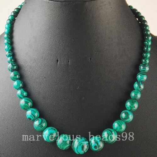 Free Shipping Beautiful jewelry Malachite Jaspe Gem Women Necklace 18" L G6325