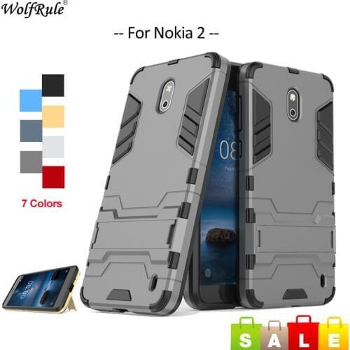 For Nokia 2 Case For Nokia 3 5 6 7 8 Phone Bumper TPU & PC Holder Protective Hard Back Cover For Nokia 2 3 5 6 7 8 Phone Case