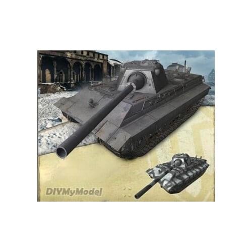 DIYMyModeI Tank world No.19 simple E50 tank DIY Handcraft Paper Model KIT Handmade Toy Puzzles Gift Movie props