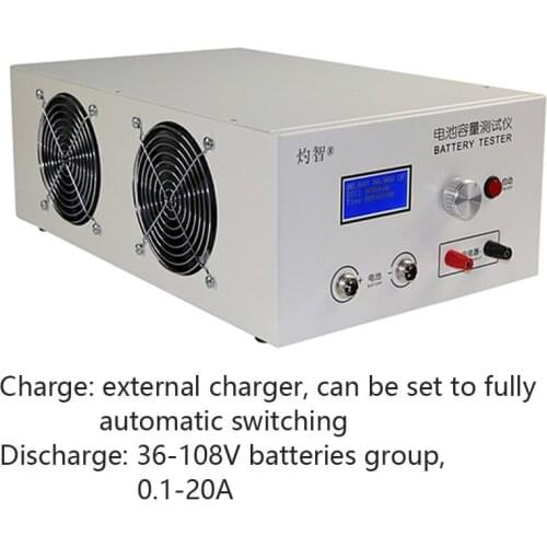 EBC-B20 12-72V 36-108V 20A Lead-acid Lithium Battery Discharge Capacity Tester Online Computer Software Support External Charger