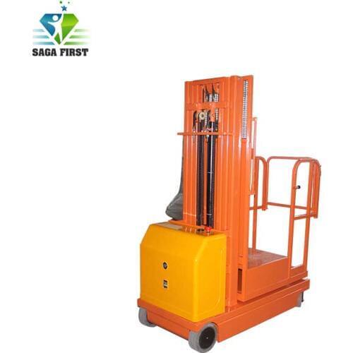 Machine Used for Taking Box Cargo From Rack Shelf Electric Order Picker