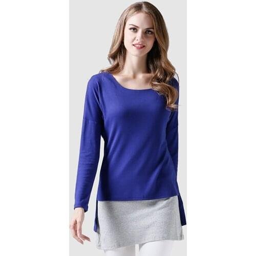 Spring Women Long Sleeve T Shirt Large Size Fashion Slim T-shirt Oversized Blue Long Tshirt Girls Xxxl Casual Tee Shirt Femme