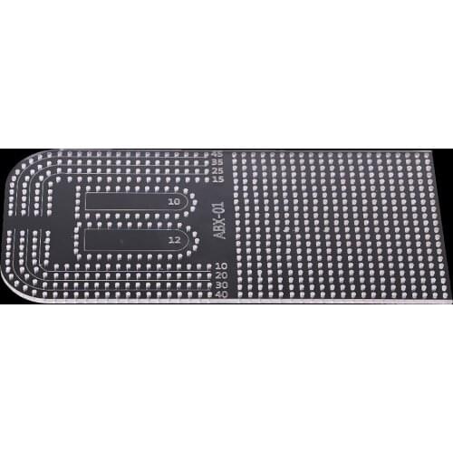 DIY Tool Leather Accessories Clear Acrylic Cutting Circle Corner Stitching Template 177 x 86mm