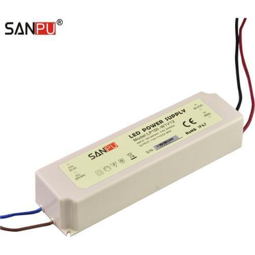 2017 New SANPU SMPS Power Supply for LED 12V 150W 12A IP67 Switch Driver 110V 220V AC DC Lighting Transformer Waterproof Plastic