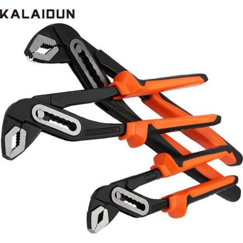 KALAIDUN Water Pump Pliers Heavy Duty Quick-release Pipe Wrench 8"/10"/12" Straight Jaw Groove Joint Plumbing Plier Plumber Tool