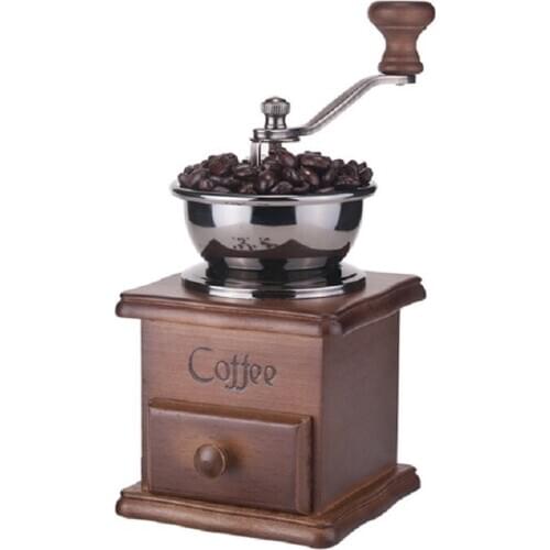 Hand-cranked Coffee Grinder Machine Grinding Coffee Mill with stainless steel burr Manual Cafe Antique Hand Coffee Bean Grinder