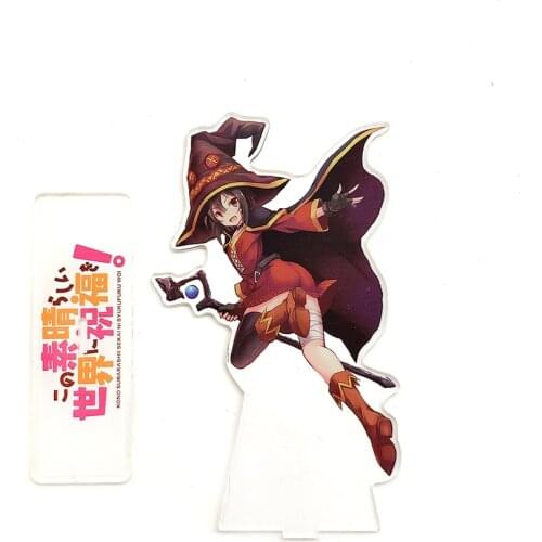 KonoSuba Subarashii Sekai Shukufuku Megumin japanese acrylic standee figurines desk decoration cake topper anime