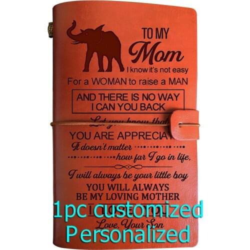 Engraved Leather journal personalized gifts to my husband BJ248 Customized Notebook A5 Dropshipping Supplier US Store Diary