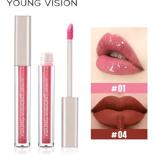6 Colors Lipgloss Matte Smooth Natural Lip Plumper Velvet Lip Gloss Liquid Lipstick Waterproof Lip Makeup Long-lasting Cosmetics