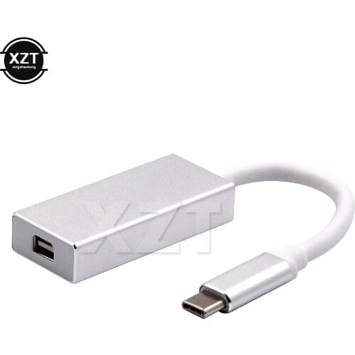 1pcs USB C 3.1 Type C Mini DisplayPort DP Adapter 1080P Support 4K Male to Female Cable for laptop