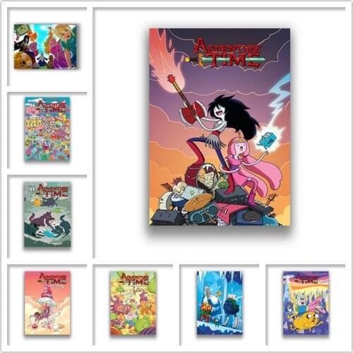 Finn And Jake Wall Stickers White Coated Paper Prints High Definition Home Decoration